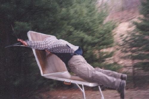 This is from 1999.  Friend said he was "airplaning" a table,  and no one knew what he meant until he actually did it.