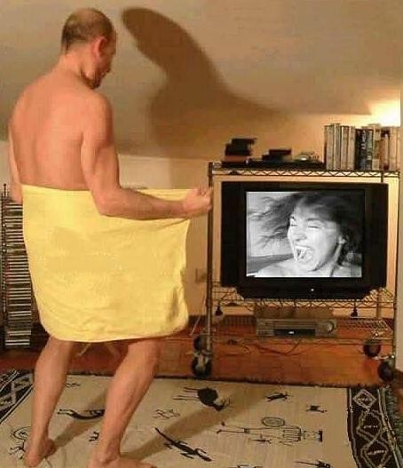 Man Flashes TV