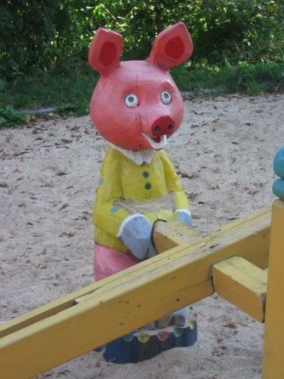Scary Pig Seesaw