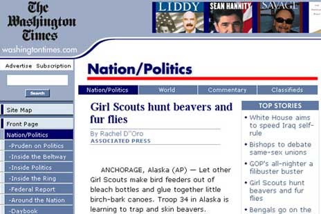 Girl scouts are hunting for beaver!
