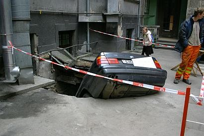 Car In Hole