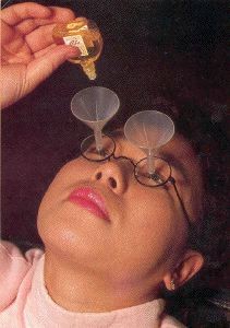 Sadly, this woman mistook her eyedrops for the vial of human urine. NO ESCAPE NOW, THANKS TO SCIENCE!