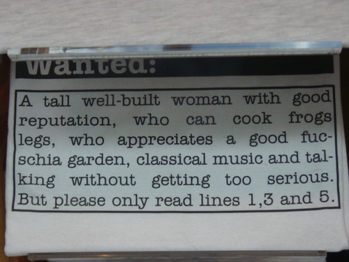 The perfect personals ad.