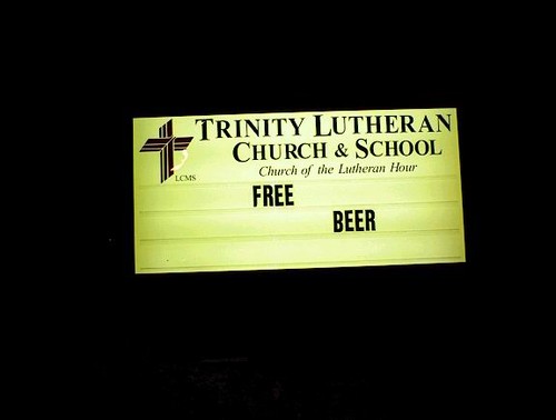 Hey, seems fair, even Jesus gave out free booze.
