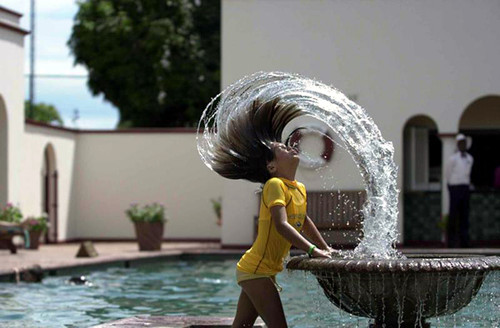 Cool photo of a girl with wet hair