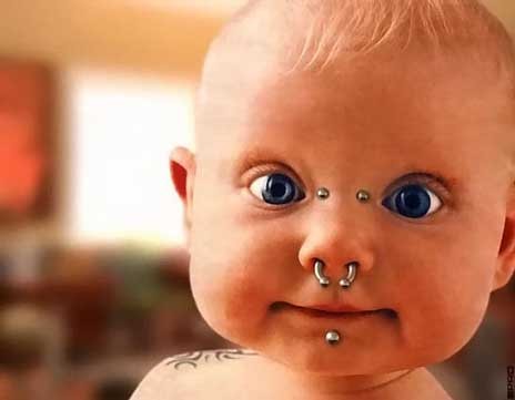 Cute Baby with piercings.  Click Here
