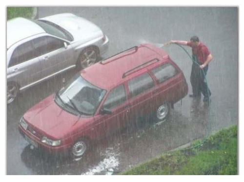 Washing The Car