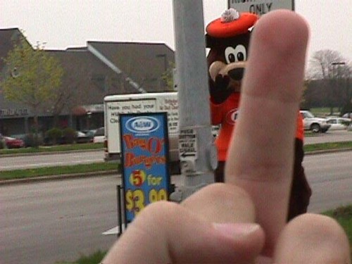 Poor A&W guy, that's just not nice.