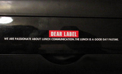 Dear Label ...