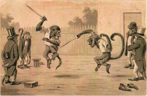If Monkeys actually fought like this, I have a feeling humans would be their slaves