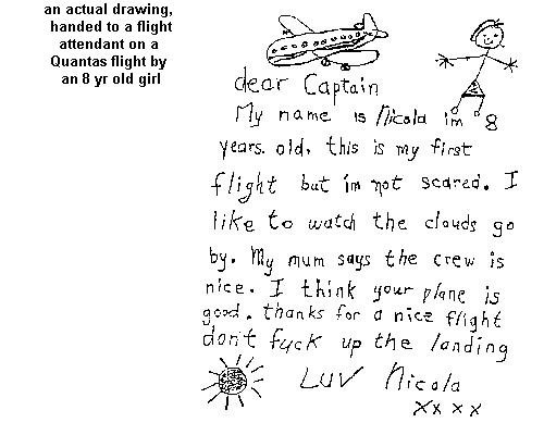 Letter to the captain by 8 year old girl