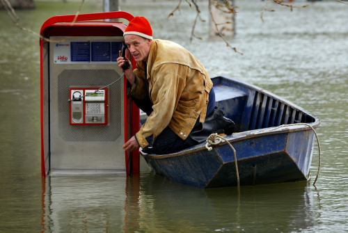 Payphone during Flood