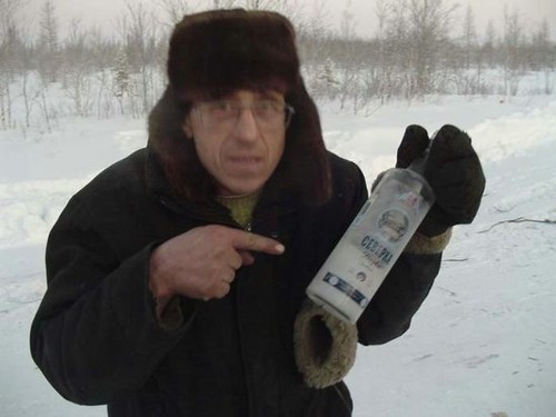 So cold the vodka froze