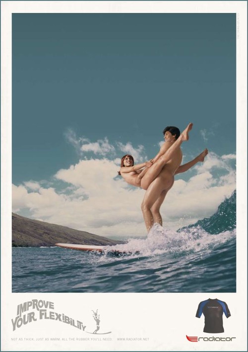 Extreme surfboarding advertisement