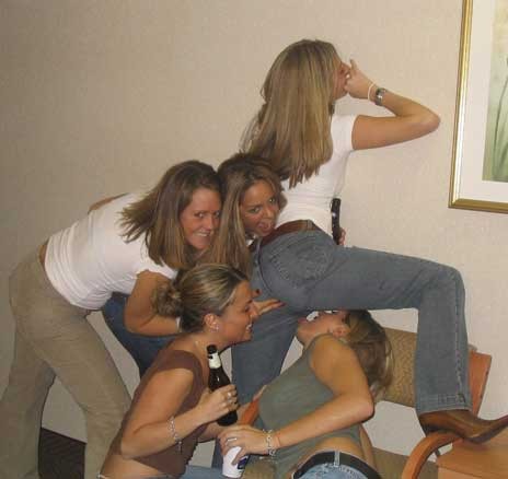 Bunch of lesbians having fun