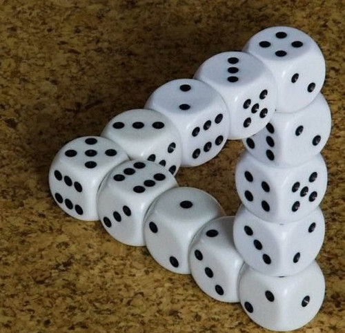 Dice from another dimension