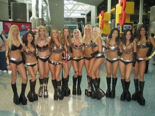 Sexy hotties all lined up
