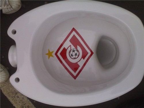 Soccer fan's toilet