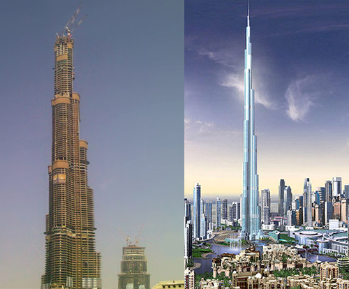 The Burj Dubai, now officially the tallest building in the world