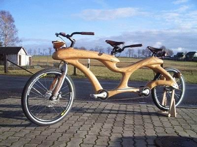 The newest bike tech is very wooden