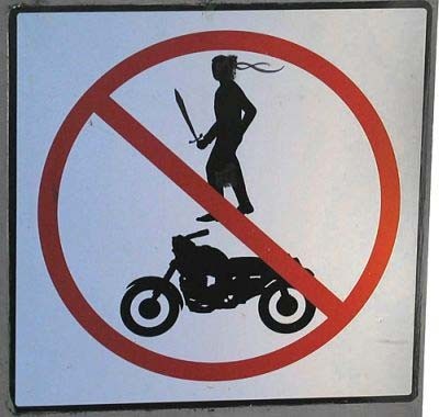 No samurais on bikes