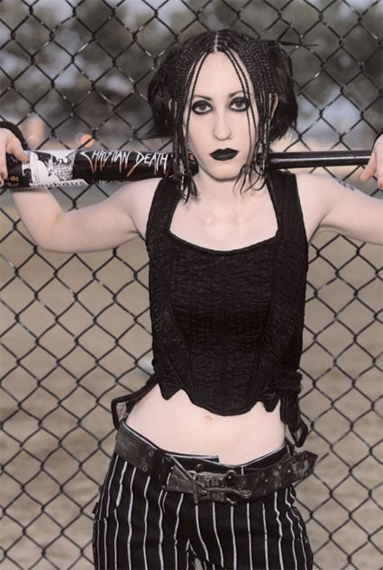 Goth loves her baseball