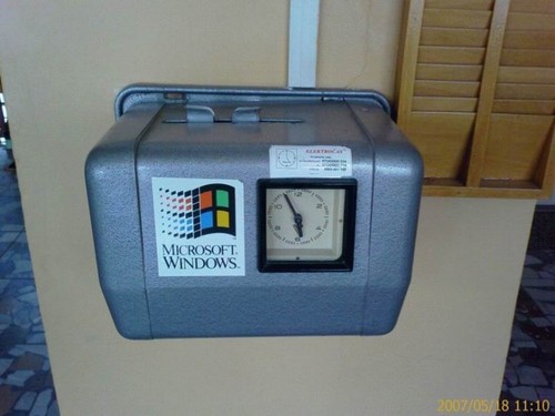 Timeclock is running Windows, of course