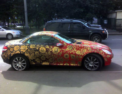 Car with one hell of a paint job