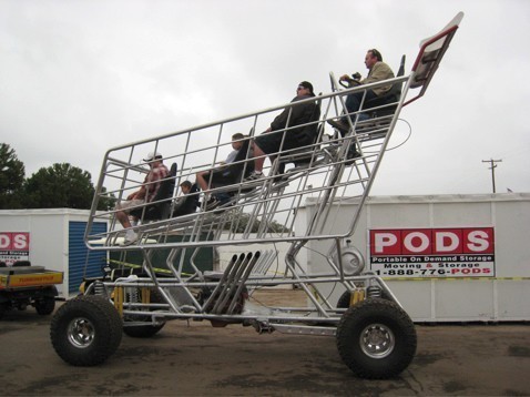Giant motorized shopping cart - Interesting and funny videos that make you  laugh at work or at home