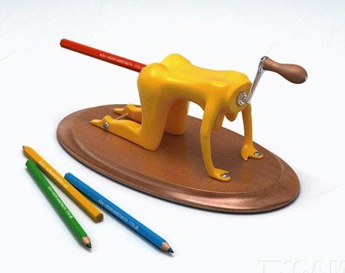 Pencil sharpener that likes taking it in the ass