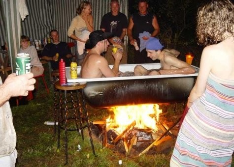 Rednecks and their custom hot tub
