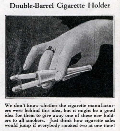 Double barrell cigarette holder