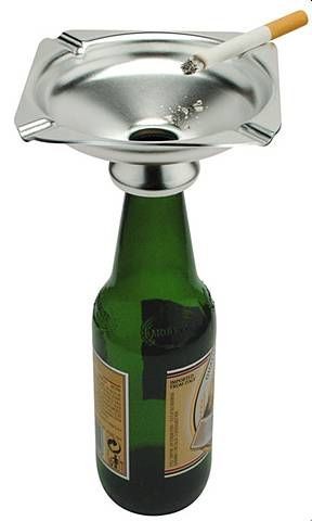 Ashtray attachment for your bottles
