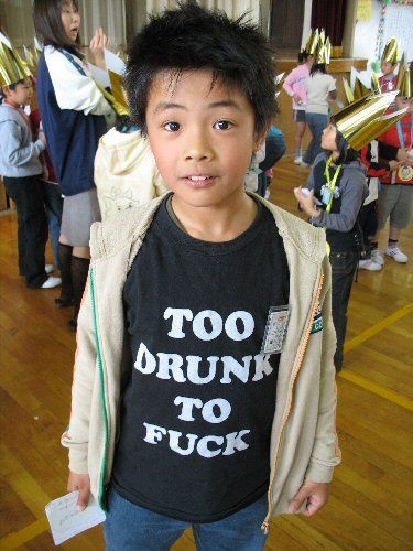 Nice shirt, kid