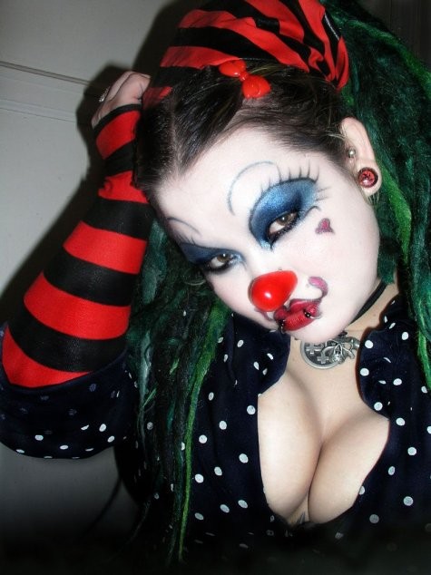 Funky goth clown girl