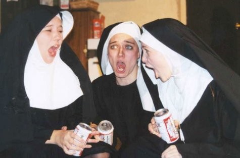 Sometimes nuns like to party too