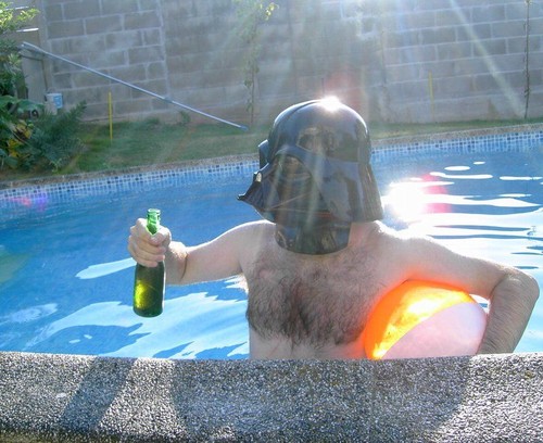 Vader going for a dip