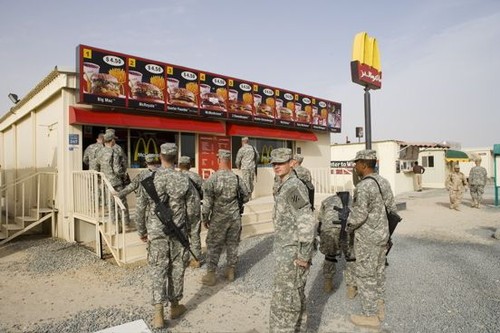 Thank god the soldiers can still get McDonalds in Iraq