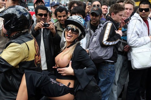 Welcome to the titty bike show