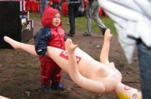 Baby Humping a Blowup Doll