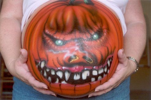 Pumpkin Body Art