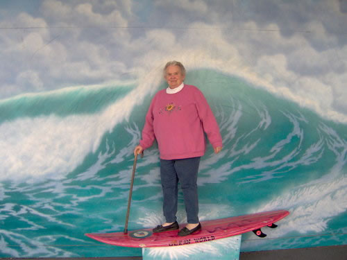 Old Lady Surfing