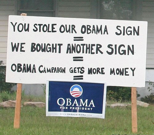 Funny Obama Sign