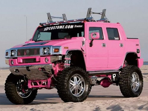 Pink Tricked Out Hummer