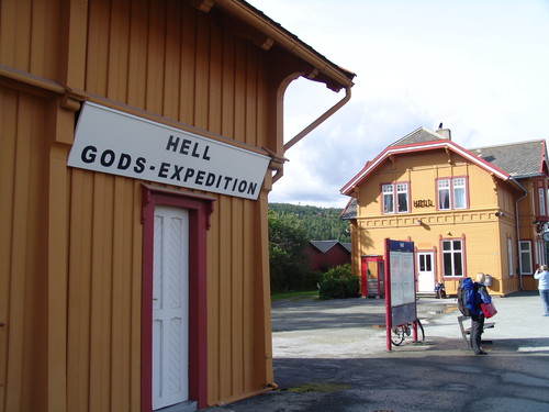 "Hell is a small village 20 kilometers east of Trondheim in Norway. Gods expedition means Luggage and freight expedition God  in Norway and Sweden spells Gud"