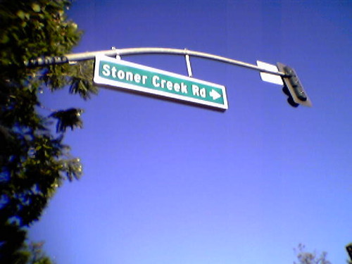 the person who named this street knows quite well where stoners like to get stoned. Funny street name.