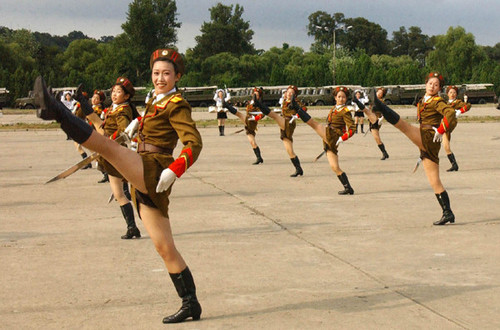 High-kicking commie babes