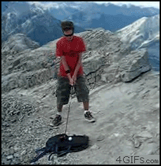 Cliff Golfing Fail
