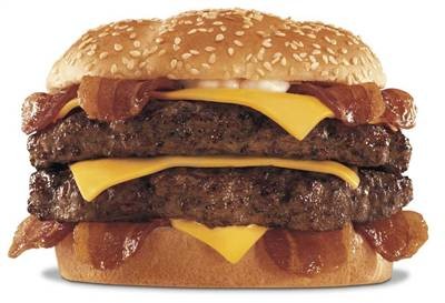 1,420 calories burger surved at a place called HARDEES. 107 Grams of fat!