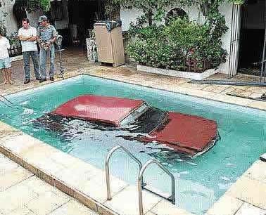 Car swimming pool